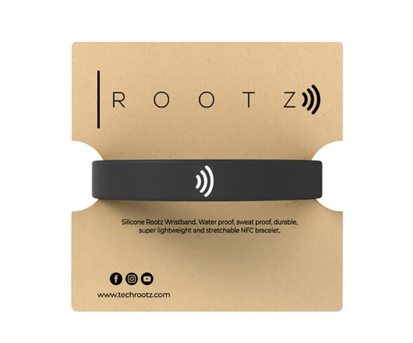 nfc tap band Rootz Re-programmable NFC Silicon Wristband